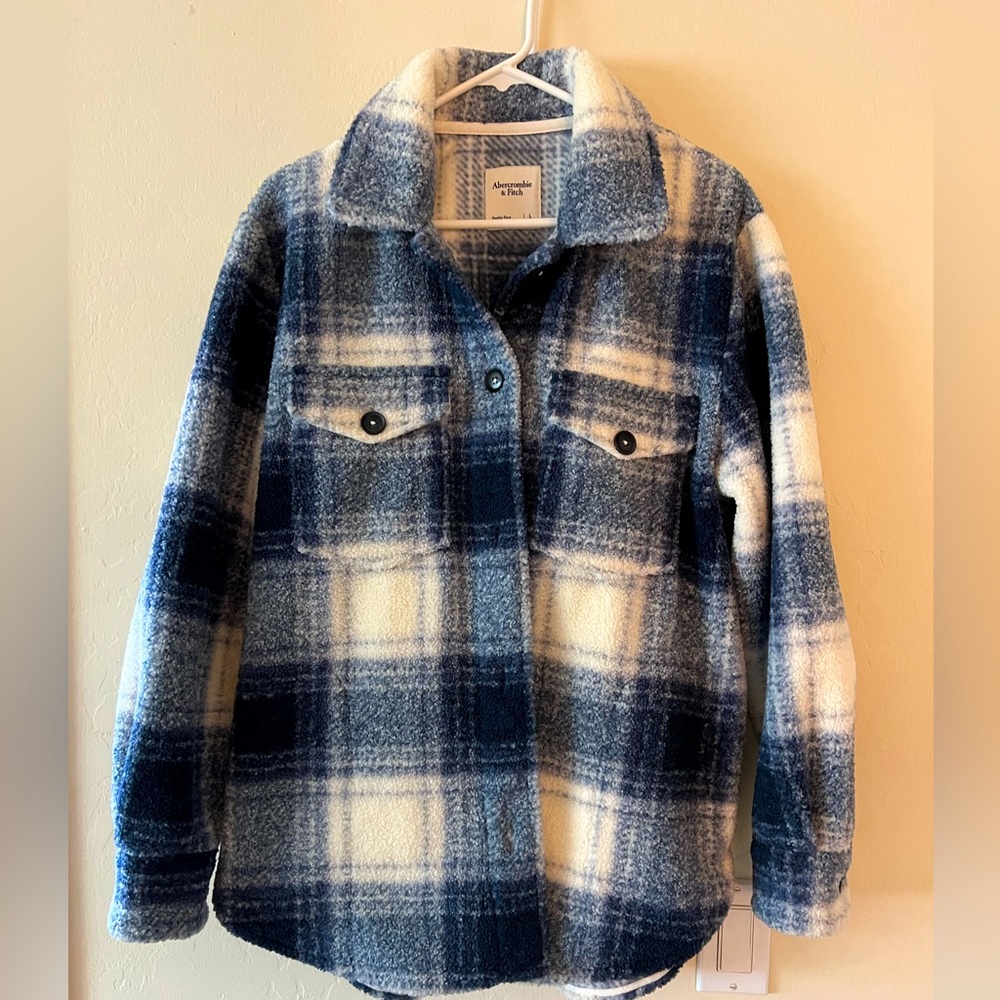 Abercrombie & Fitch boucle fleece thick button up Large